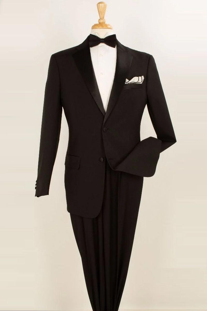 Royal Diamond Men's Classic Fit 2-Button Poplin Tuxedo Pant in Black - USA Men's Outlet – SuitUSA