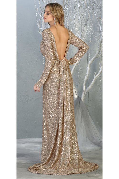 Plus Size Long Evening Gown Maxi Formal Dress for Women By Royal Queen RQ7795