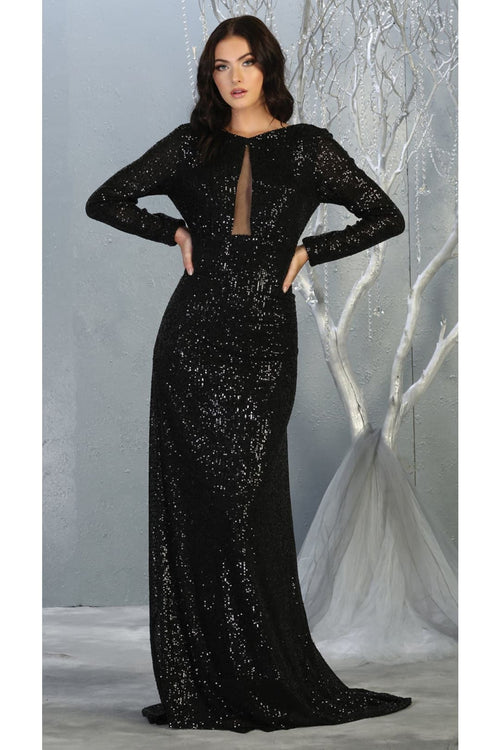 Plus Size Long Evening Gown Maxi Formal Dress for Women By Royal Queen RQ7795