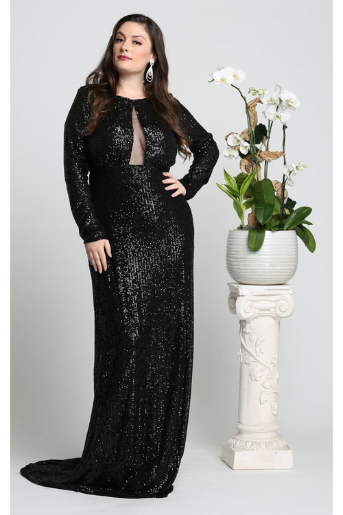 Plus Size Long Evening Gown Maxi Formal Dress for Women By Royal Queen RQ7795