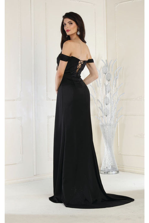 Royal Queen RQ7971 Satin Off Shoulder Prom Dress