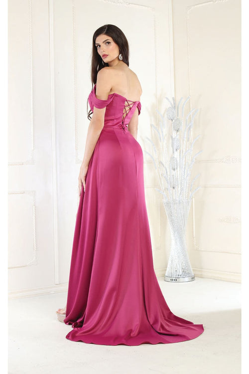 Royal Queen RQ7971 Satin Off Shoulder Prom Dress