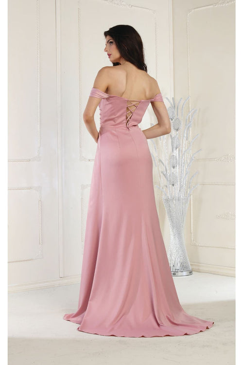 Royal Queen RQ7971 Satin Off Shoulder Prom Dress