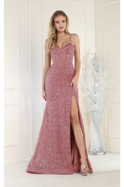 Royal Queen RQ7981 Embellished Corset Back Prom Gown