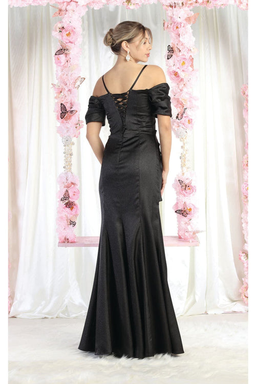 Cold Shoulder Sheath Prom Evening Gown RQ8021