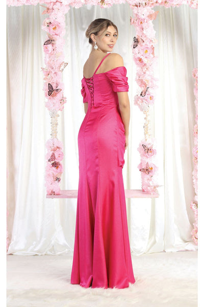 Cold Shoulder Sheath Prom Evening Gown RQ8021