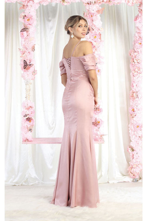 Cold Shoulder Sheath Prom Evening Gown RQ8021