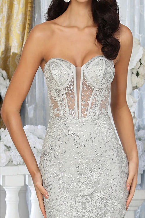Royal Queen RQ8061 Sweetheart Corset Long Glitter Prom Gown