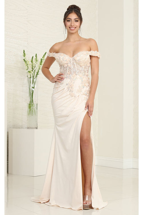 Royal Queen RQ8110 Sweetheart Applique Glitter Prom Dress