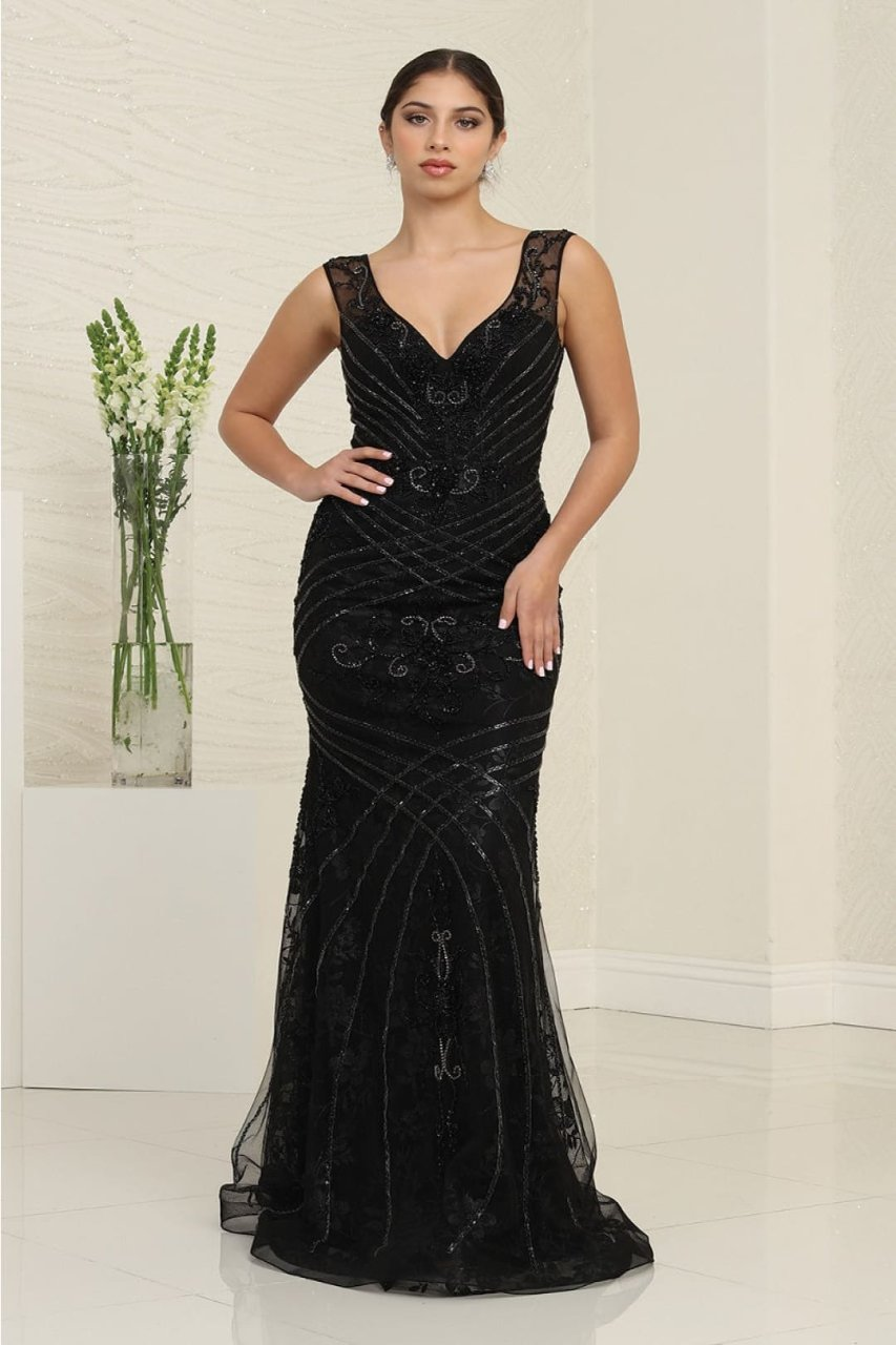 Royal Queen RQ8130 Luxurious Beaded Tiered Gown for Special Occasions