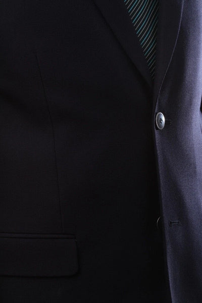 Men’s 2-Button Navy Blazer – Superior 150s Wool-Feel Microfiber Jacket