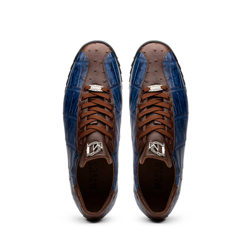 Marco_Di_Milano Saulo Blue Jeans Luxury Leather Shoe