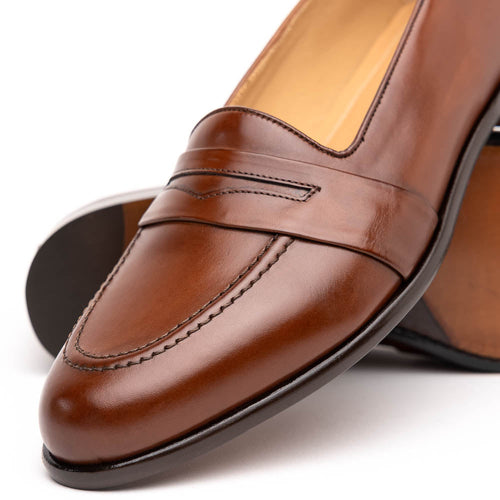 Zelli Savannah Italian Calf Penny Loafer in Chili