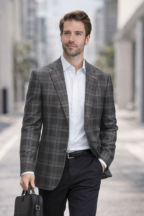 Charcoal Blazer Mens Sport Coat
