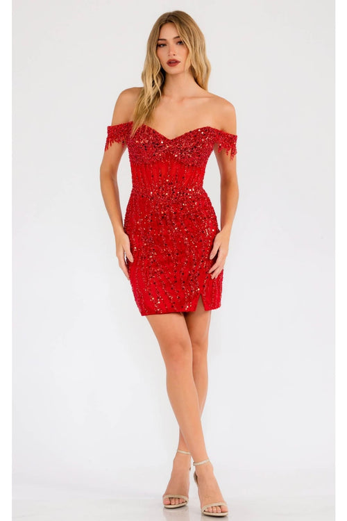 Dama Dresses for Quinceanera in Red Style JT919L Quince Outfit