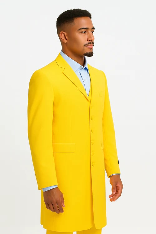 Yellow Zoot Suit - Mens Fashion Golish Yellow 1920s Vintage Look
