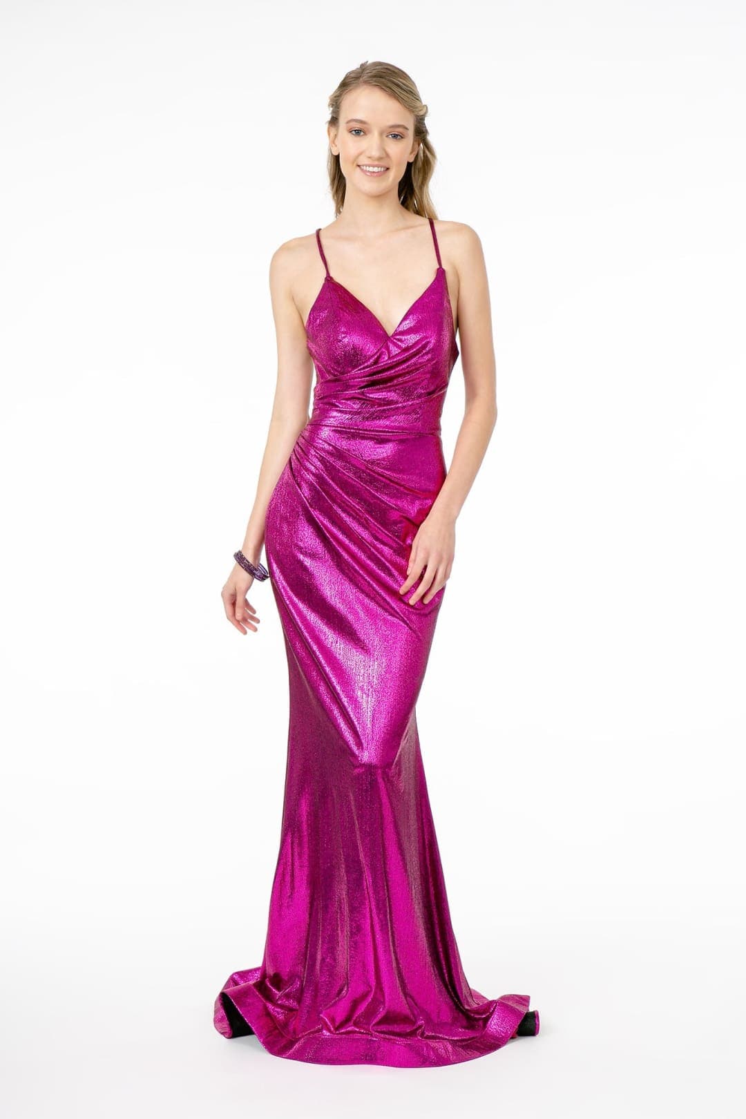 Shiny Dress - Lamé Prom Gown by Elizabeth KGL2943