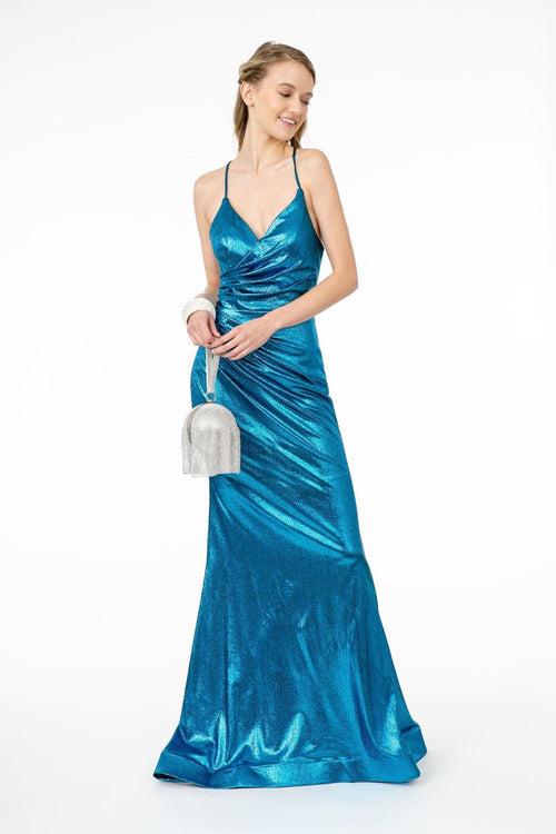 Shiny Dress - Lamé Prom Gown by Elizabeth KGL2943