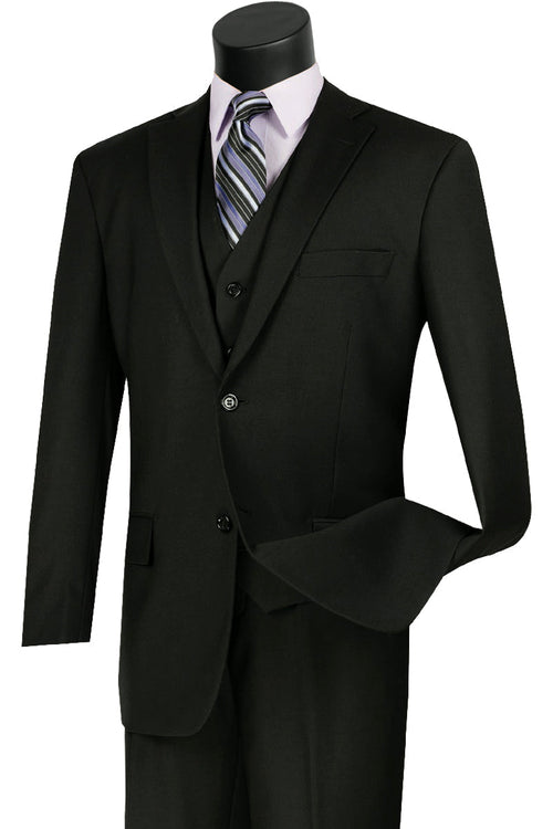 Mens Classic Fit Low Cut Vest Glen Plaid Suit in Tan by Vinci