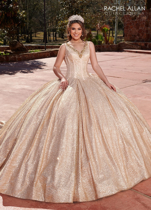 Rachel Allan RQ1127 Sleeveless Corset Quinceanera Dress