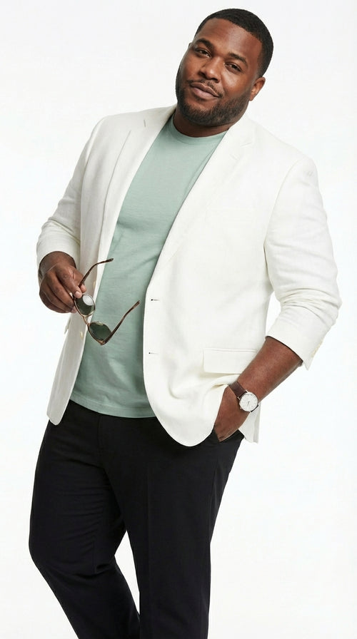 Miami Vice Sonny Crockett Mens White Blazer β Classic Fit Formal Casual Dress Jacket for Business and Wedding Iconic Characters Pop Culture