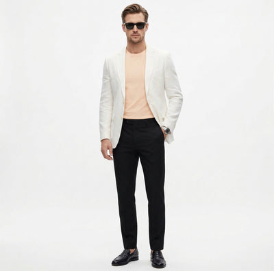 Miami Vice Sonny Crockett Mens White Blazer β Classic Fit Formal Casual Dress Jacket for Business and Wedding Iconic Characters Pop Culture
