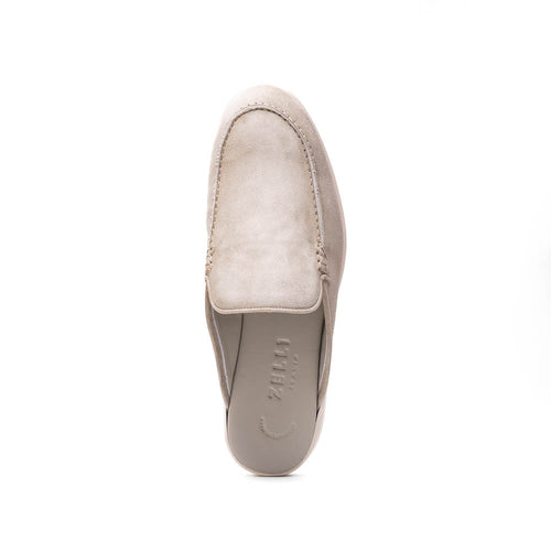 Zelli Soro Sueded Goatskin Slip-On Mule in Grey