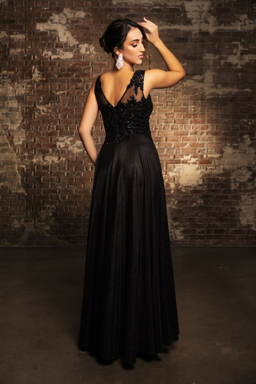 Special Occasion Dress High Slit Plunging V-Neck By May Queen MQ2137