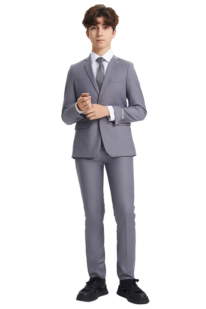 Huntington Stacy Adams Kids Light Grey Suit (5-Piece Set) by Stacy Adams