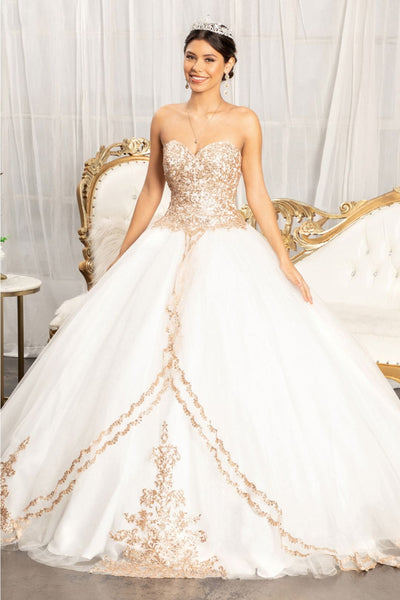 Strapless Sweetheart Ball Gown by Elizabeth KGL1973