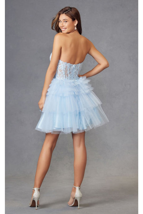 Dama Dresses for Quinceanera in Light Blue Style JT918S Quince Outfit