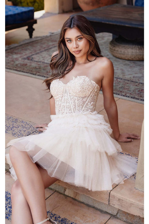 Dama Dresses for Quinceanera in Champagne Style JT918S Quince Outfit