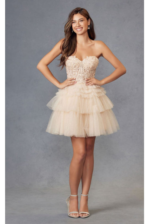 Dama Dresses for Quinceanera in Champagne Style JT918S Quince Outfit