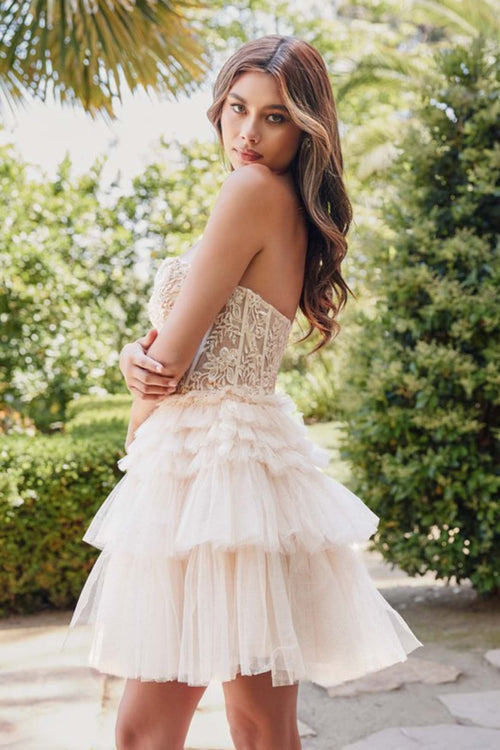 Dama Dresses for Quinceanera in Champagne Style JT918S Quince Outfit