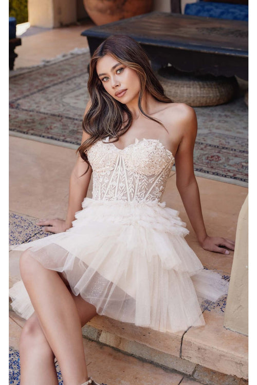 Dama Dresses for Quinceanera in Champagne Style JT918S Quince Outfit