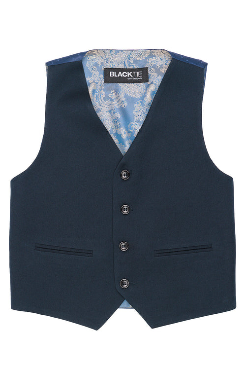 Liam Kids Midnight Blue Suit (5-Piece Set) by BLACKTIE