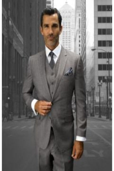 Mens Big and Tall Suit Light Plaid 3-Piece Set Windowpane Texture Business Pattern Modern Fit Side Vented Brand