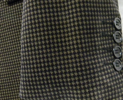 Men’s Brown Houndstooth Velvet Blazer 2 Button Fashion Sport Coat Jacket