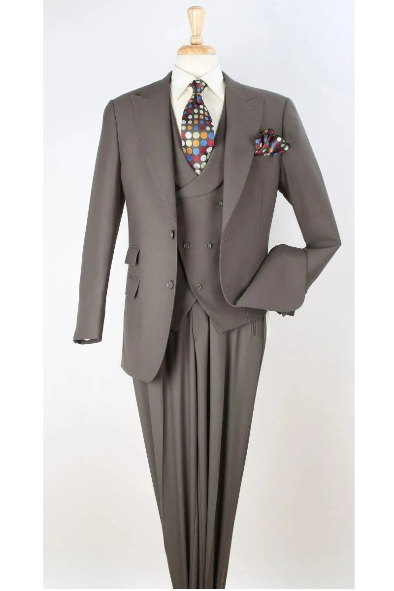 Big and Tall Business Suits - Suits For Big Man - Large Men's Camel Vested Suits – SuitUSA