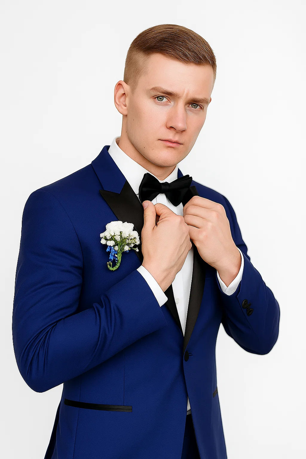 Blue prom tuxedo
