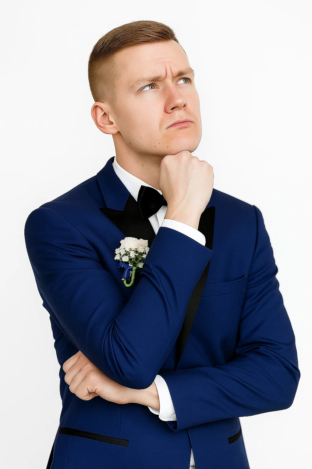 Blue prom tuxedo