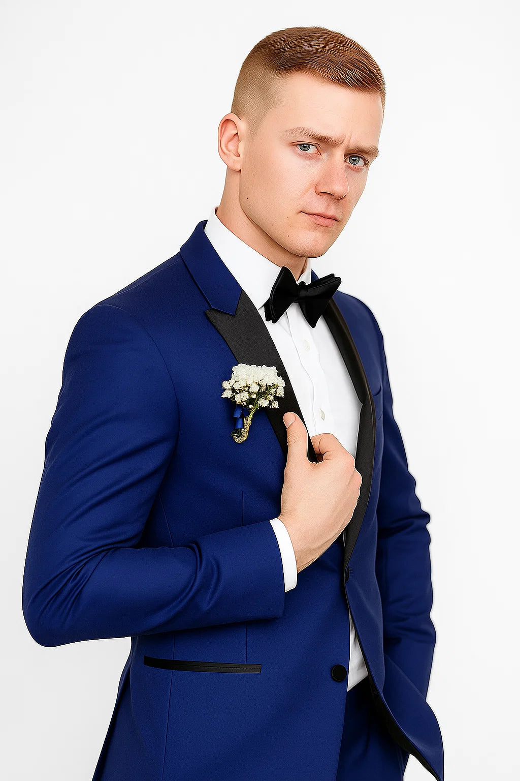 Blue prom tuxedo