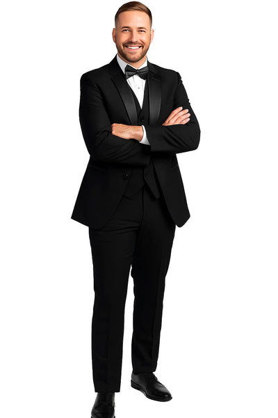 Black One Button Tuxedo - Skeffingtons Formal Wear 1 button tuxedo