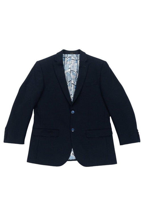 Tazio Men's Navy Blazer, Slim Fit Ultra Stretch Sport Travel Coat - Elegant Mensattire