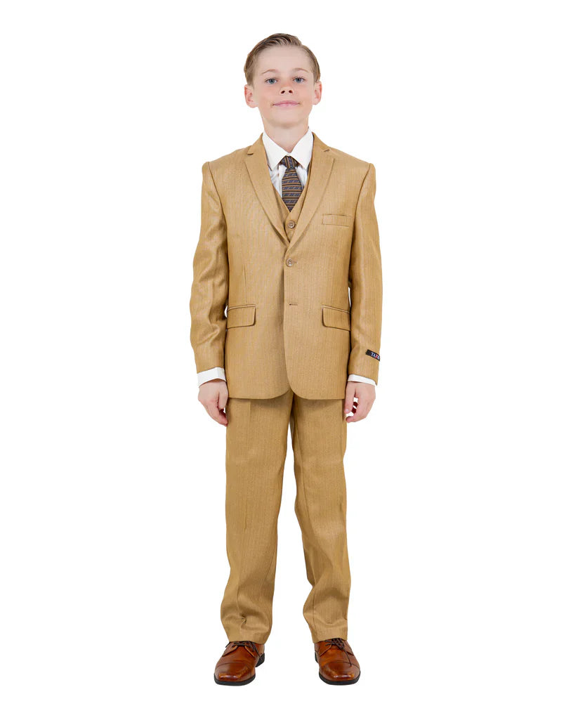Dapper Toddler Boys Suit in Golden Wheat by Tazio – SuitUSA