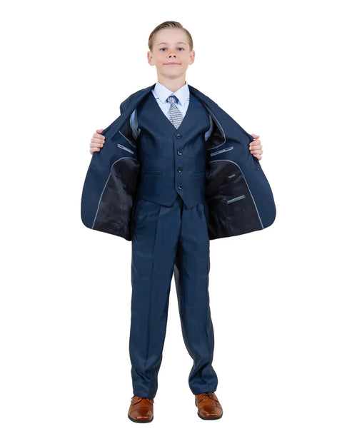 Dapper Navy Boys Suit in Modern Fit - Toddler Style