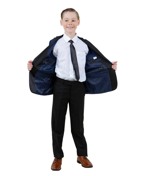 Boys Indigo & Black Suit by Tazio