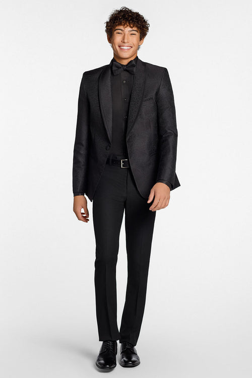 Night Vine Black Shawl Tuxedo Jacket (Separates) by Ted Stanford