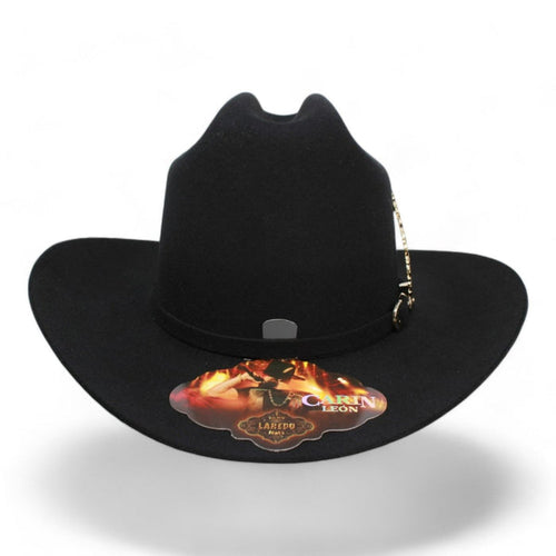 Texana Carin Leon Oficial Color Negro con Pluma de Plata by Laredo Hats