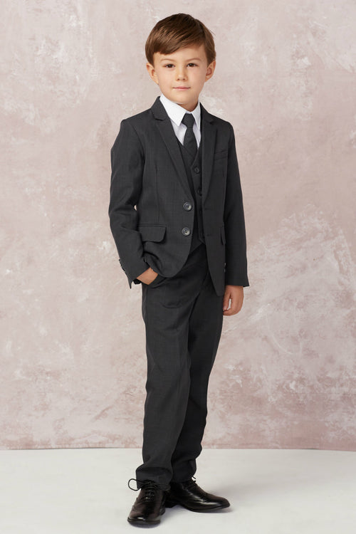 Stanford Kids Dark Grey Suit 5-Piece Set by Tip Top